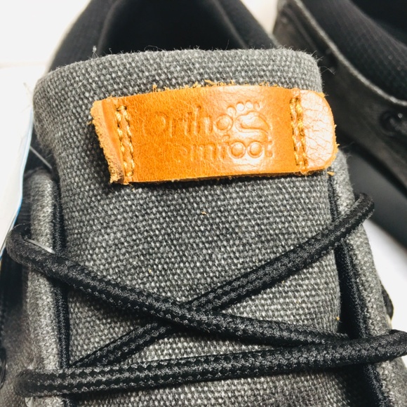 Ortho Comfort Men’s Casual Dark Gray Canvas Lace Up Loafer With Arch Support 10M - Picture 4 of 9